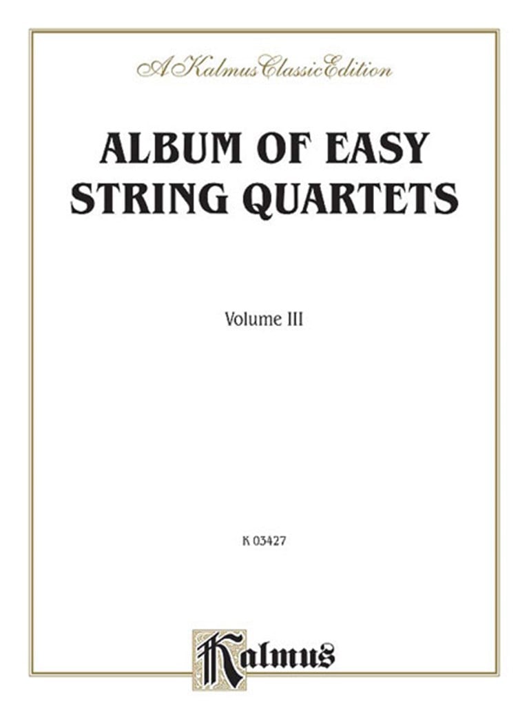 Album of Easy String Quartets, Volume III